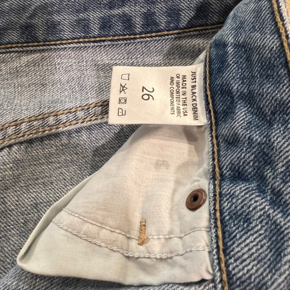 Just black denim high rise jeans. (Size 26) zipper fly - Picture 3 of 5